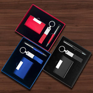 Regalos Promocionales IStapromo con Logotipo Impreso, Set de Regalos Corporativos, Porta Tarjetas de Visita, Llavero Metálico, Bolígrafo para Tomar Notas para Clientes - Product Image 1