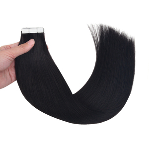 Venta al por mayor doble dibujado cutícula alineada China virgen recta cinta invisible extensión del pelo todos los colores negro marrón - Product Image 2