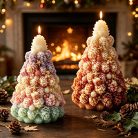 Moule à bougie en silicone antiadhésif de qualité supérieure en forme de sapin de Noël, pour bougies parfumées DIY, artisanat en résine, décoration de table de Noël