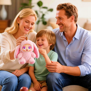 Haut-parleur intelligent portable et tendance en peluche rose en forme de lapin, avec contrôle via application Tuya AI et Bluetooth, 2W, pour chambre d'enfant, divertissant et éducatif - Product Image 5