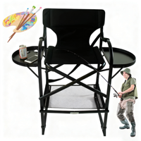 Chaise de maquillage pliable en aluminium sur mesure, fabriquée en Chine en 2025, pour le bureau, la pêche, la plage