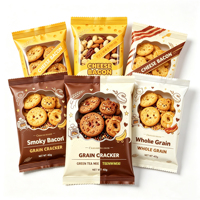 Emballage personnalisé pour barres énergétiques, sachet refermable de qualité alimentaire pour barres protéinées, biscuits, fruits secs, bonbons