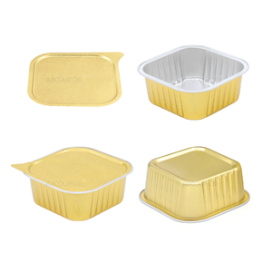 Cấp thực phẩm nhôm khay vuông và hình chữ nhật hình dạng súp Takeaway container với nhiệt niêm phong máy PE & PP loại nhựa - Product Image 6