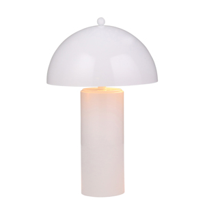 Lampada da Tavolo Moderna con Paralume a Cupola Bianco, Illuminazione d'Accento Contemporanea per Camera da Letto e Soggiorno - Product Image 2