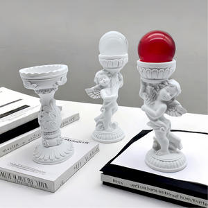 Colonna nordica romana resina eco-friendly natale scultura Desktop piccolo ornamento <span class=keywords><strong>con</strong></span> <span class=keywords><strong>ali</strong></span> carino piccolo angelo figura decorazione - Product Image 3