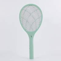 Raquette anti-moustiques électrique rechargeable, batterie intégrée, filet à 3 couches, lumière LED nocturne, utilisation à domicile et en camping