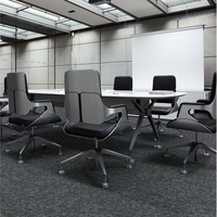 Dalles de moquette de bureau modernes et écologiques HJ, 500x500mm, personnalisables, en nylon antidérapant, pour usage domestique et commercial