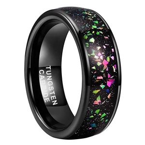 8MM Alin Hammered <strong>Lord</strong> <strong>of</strong> <strong>the</strong> <strong>Rings</strong> Black <strong>Ring</strong> Tungsten Meteorite Anillos De Tungsteno Jewelry - Product Image 5