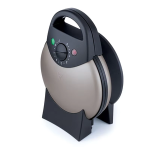 <span class=keywords><strong>Gaufrier</strong></span> électrique en acier inoxydable en forme de cœur avec contrôle de brunissement réglable sur 7 niveaux, fer à gaufres rond classique 1400W - Product Image 1