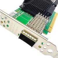 Intel E810 Chip 100G Tarjeta de red QSFP28 Interfaz de fibra óptica PCIe-X16 Puertos cuádruples duales individuales Transmisión de 10Gbps PCIE interno
