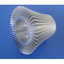 Manufacturer Aluminum Heat Sink Round 55280mm Outer Diameter Gold <b>Sandblasted</b> Oxidation Treatment For LED Street Lighting - Product Image 3