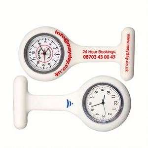 Reloj de Solapa para Médicos y Enfermeras, Personalizado, OEM, Blanco, Bonito, con Broche, Reloj de Silicona para Bolsillo de Pecho, para Enfermeras - Product Image 1