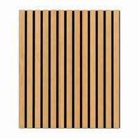 Panneau mural acoustique en bois de chêne, placage MDF, feutre en fibre de polyester, panneau absorbant le son pour chambre à coucher, salon, cinéma