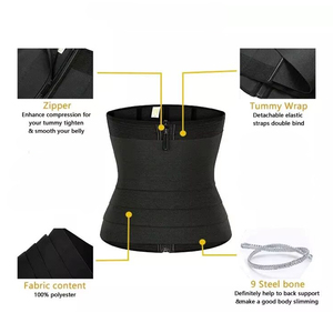 <span class=keywords><strong>Ceinture</strong></span> abdominale amincissante Jstar en polyester avec fermeture éclair, soutien lombaire et dos, pour <span class=keywords><strong>femme</strong></span> - Product Image 3