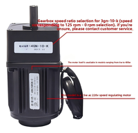 Moteur à engrenages à vitesse variable 25W 220V AC 4RK25GN-C à couple élevé avec contrôle de vitesse réversible