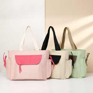 Sac fourre-tout en <span class=keywords><strong>coton</strong></span> réutilisable de grande taille, couleur naturelle personnalisée, sac à main en toile écologique, simplicité urbaine, multifonction - Product Image 1