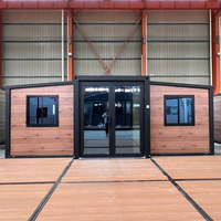 Maison préfabriquée de luxe extensible de 20 pieds en conteneur, en acier et panneaux sandwich, pour un logement en appartement