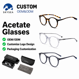 2026 Trend Retro Round Acetate Glasses Frames Luxury Handmade Understated Round Optical Eyewear Frames for Men Women Custom Logo