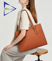 Tas Tote Kulit Buaya Kapasitas Besar Set Tas Selempang Dompet Koin Dompet Lipat Tas Tangan Wanita Tas Tangan Logo Kustom untuk Wanita