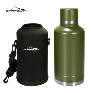 Mug isotherme Campout Outdoor 2L vert, double paroi en acier inoxydable, thermos léger, vaisselle de voyage - Product Image 4