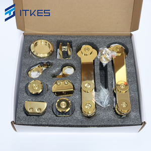 Perlengkapan Pintu Kamar Mandi Geser Tersembunyi dari Kaca dengan Sistem Pivot, Aksesoris SS304 - Product Image 6