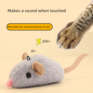 لعبة القط الفأر القطيفة محاكاة الصوت دعابة القط لعبة الترفيه الذاتي مهدئ - Product Image 2