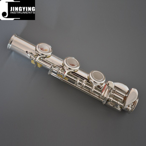 Jingying – <span class=keywords><strong>pied</strong></span> <span class=keywords><strong>de</strong></span> flûte musicale, clé C en cuivre blanc plaqué argent, 17 trous, <span class=keywords><strong>pied</strong></span> <span class=keywords><strong>de</strong></span> flûte B, 2022 - Product Image 2