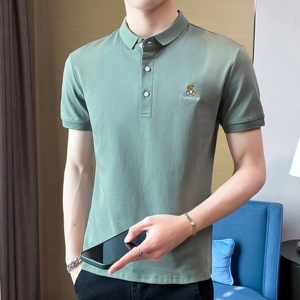 <span class=keywords><strong>Polo</strong></span> haut de gamme à manches courtes avec broderie ours, vente directe d'été, grande taille, imprimé uni, <span class=keywords><strong>polo</strong></span> pour homme - Product Image 5