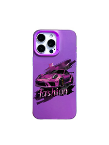 Custodia in TPU opaco alla moda con motivo auto sportiva <span class=keywords><strong>viola</strong></span> Cyberpunk, <span class=keywords><strong>cover</strong></span> antiurto per <span class=keywords><strong>iPhone</strong></span> 17 16 15 14 13 <span class=keywords><strong>Pro</strong></span> Max - Product Image 6