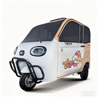 Scooter électrique à 3 roues entièrement fermé pour adultes - Tricycle électrique à faible vitesse 30-50 km/h, autonomie de 90 km, aucun permis de conduire requis