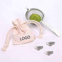 Ensemble tamis et agitateur en acier inoxydable pour matcha, café et thé, avec perles métalliques, personnalisable OEM