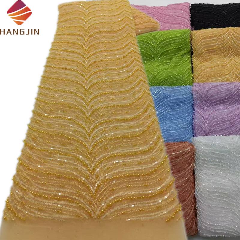 Wholesale Pearl Net Fabric Wedding Beaded