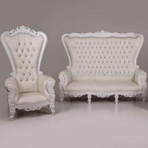 Cheap Wedding King Throne Chairs Loveseat White Sofa for Sale