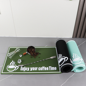 Rutschfeste, abtropfbare Silikon-Espresso-Barmatte, Gummi-Barmatte, PVC-Arbeitsplatten-Barmatte mit individuellem Logodruck - Product Image 2