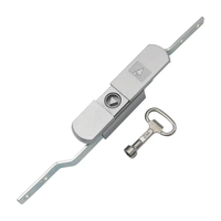 Serrure industrielle universelle à trois points pour armoire électrique, clé carrée triangulaire, en alliage de zinc chromé brillant, antirouille
