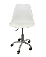 Chaise de bureau pivotante contemporaine avec fonction de glissement électrique et inclinaison, ensemble de bureau en plastique pour ordinateur, idéal pour le bureau, la salle à manger, l'appartement