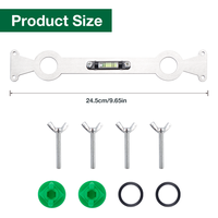 Clé à angle spéciale avec niveau intégré pour l'installation de robinets de douche – Outil de mesure multifonctionnel pour salle de bain