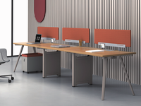 Poste de travail modulaire personnalisable pour bureau d'usine avec structure en fer, gestion des câbles en acier et design moderne