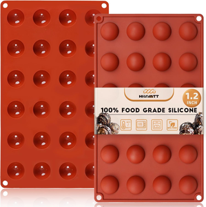 MUYULINS Factory can customize 24-cavity hemispherical molds, LFGB non-stick, BPA-free <b>silicone</b> chocolate molds - Product Image 1