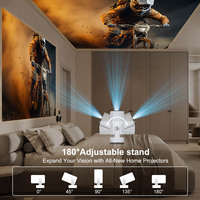 Mini-projecteur portable HY260PRO 4K Android 11 à courte focale pour home cinéma, lampes LED, objectif autofocus, 200 lumens, format de poche