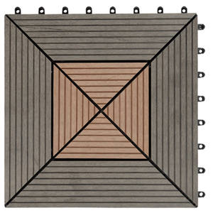 Соэкструзионная Терракотовая садовая напольная плитка из ДПК, деревянный пол, наружное напольное покрытие из ПЭ 300*300*22 мм, композитные панели для самостоятельной сборки - Product Image 4