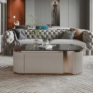 현대 작풍 새로운 디자인 거실 가구 MDF 스테인리스 대리석 정상 커피용 탁자