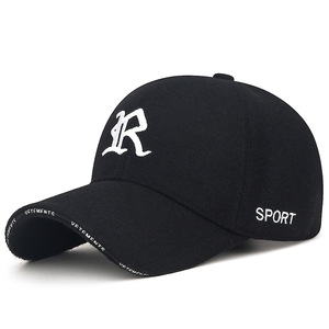 Gorra de béisbol bordada para hombre y mujer, tapa dura sencilla y versátil, letra R tridimensional, ala curva, cuadros de leopardo - Product Image 3