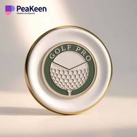Marqueur de balle de golf magnétique en alliage de zinc émaillé avec clip pour chapeau, logo personnalisé amusant, vente en gros