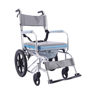 Kangweichi Manual Wheelchair Aluminum Alloy Lightweight Foldable <b>Portable</b> For Elderly With <b>Commode</b> And Shower - Product Image 3