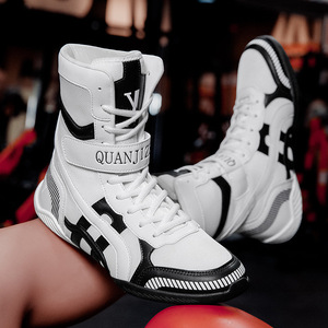 Zapatos de boxeo Ui Zhe para hombre, de caña alta, con cordones, de malla, antideslizantes, para entrenamiento y combate. - Product Image 2