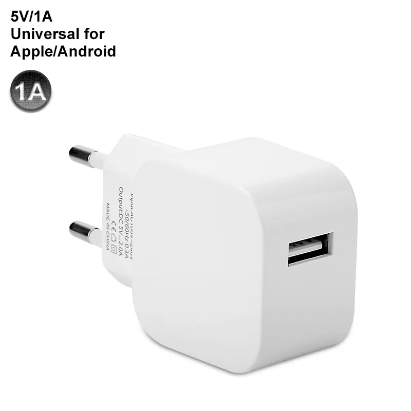 5V 1A EU Plug USB-C Power Adapter Travel USB Charger For Iphone Mobile Phone