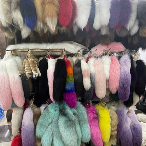 Mode belle conception en gros <span class=keywords><strong>35</strong></span>-45cm queue de renard naturel - Product Image 4