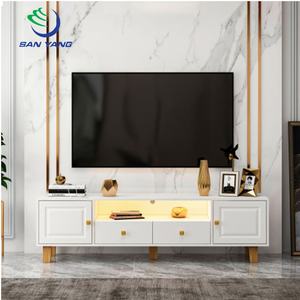 Soporte de <span class=keywords><strong>TV</strong></span> de madera Muebles para el hogar Diseño <span class=keywords><strong>simple</strong></span> con estantes Chimenea eléctrica Personalizar de fábrica - Product Image 4