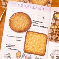 Nouvelles notes adhésives créatives en forme de biscuits au lait, super cool, bloc-notes pour messages, adhésif puissant, forme unique pour étudiants